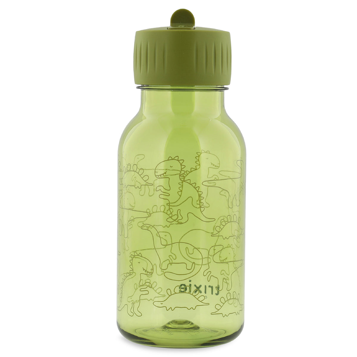 Trixie Tritan drinkfles Daring Dino 350 ml, vooraanzicht van de fles