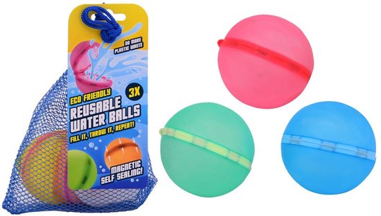 Johntoy Aqua Fun | Herbruikbare Magnetische Waterballonnen 3st