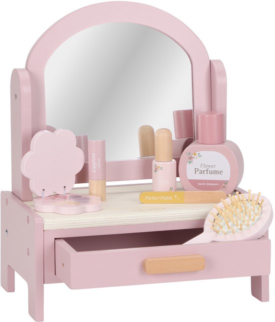 Little Dutch houten kaptafel in zachte pasteltinten, verkrijgbaar bij De Gele Flamingo