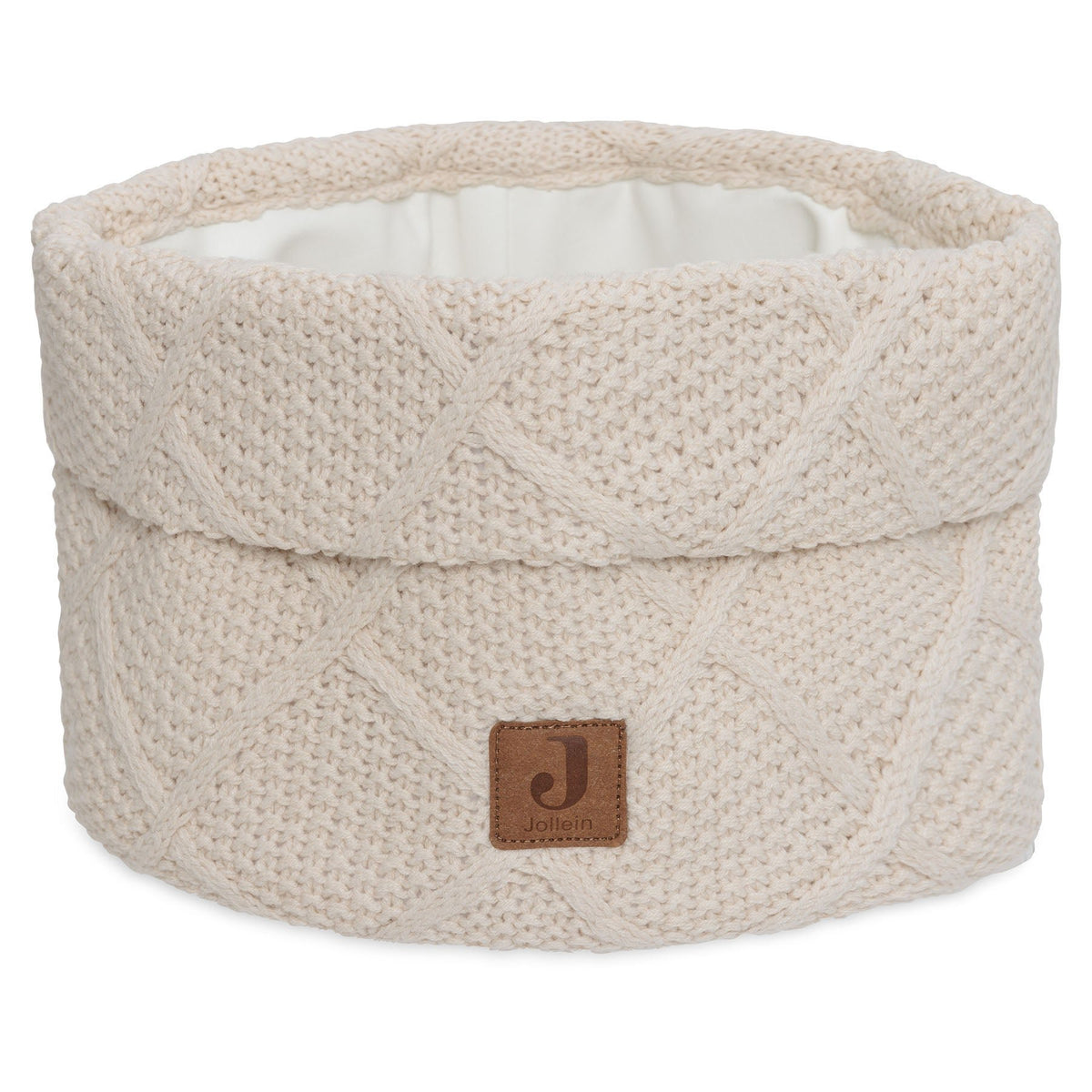 * Jollein Mandje Voor Verschoningstafel Check Knit Oatmeal