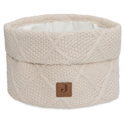 * Jollein Mandje Voor Verschoningstafel Check Knit Oatmeal