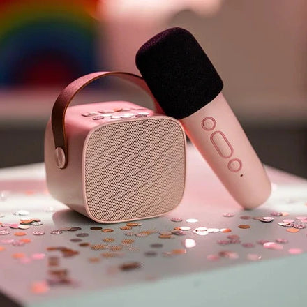 * Lalarma Karaoke Set Met Draadloze Microfoon | Roze