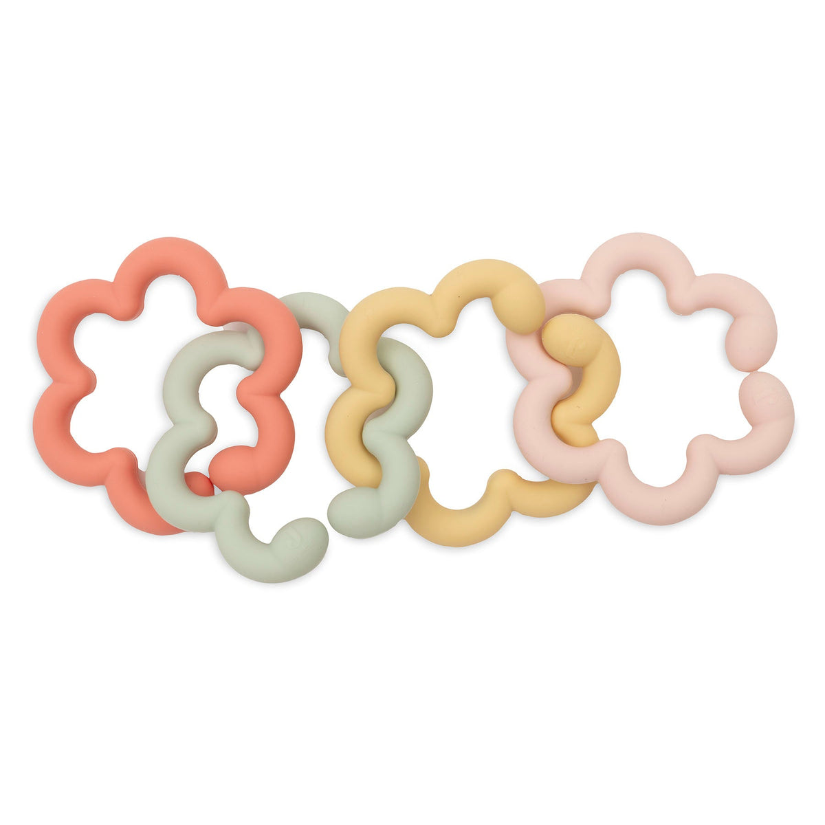 Jollein speelgoed ringen siliconen Flowers 20 x 7 cm, verkrijgbaar bij De Gele Flamingo