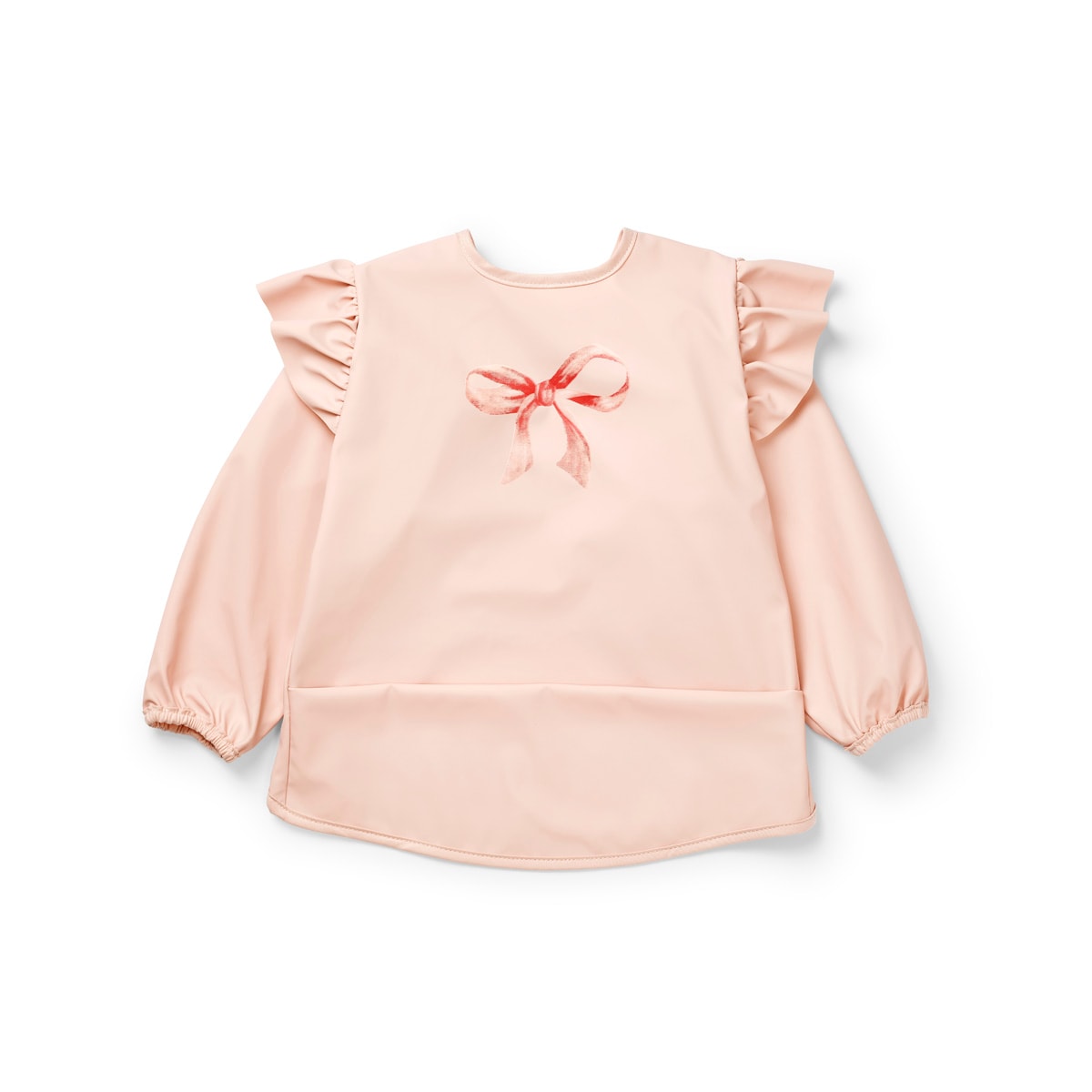 Elodie Details slab met lange mouwen Rosy Bow met waterafstotend voorpand, verkrijgbaar bij De Gele Flamingo.