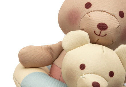 Badpop Teddy Bear van Jollein in waterproof materiaal dat makkelijk schoon te maken is, Gele Flamingo