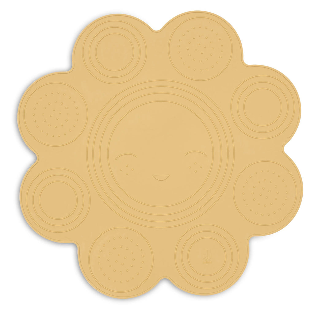 Jollein Badmat Siliconen Sun Honey in zonvorm, antislip badmat bij De Gele Flamingo