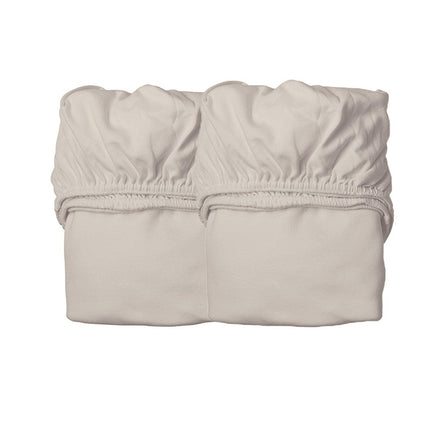 * Leander Ledikant Hoeslaken 60x115+15cm 2stuks | Cappuccino