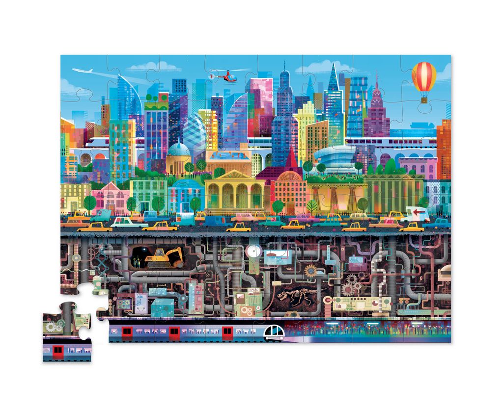 * Crocodile Creek Above + Below Puzzels 48ST | Stad