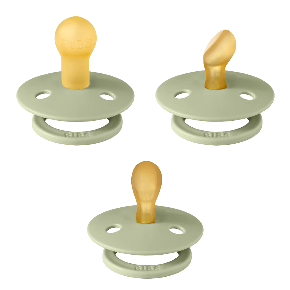BIBS fopspeen Try-It Collectie in Sage, 3 pack fopspenen bij De Gele Flamingo