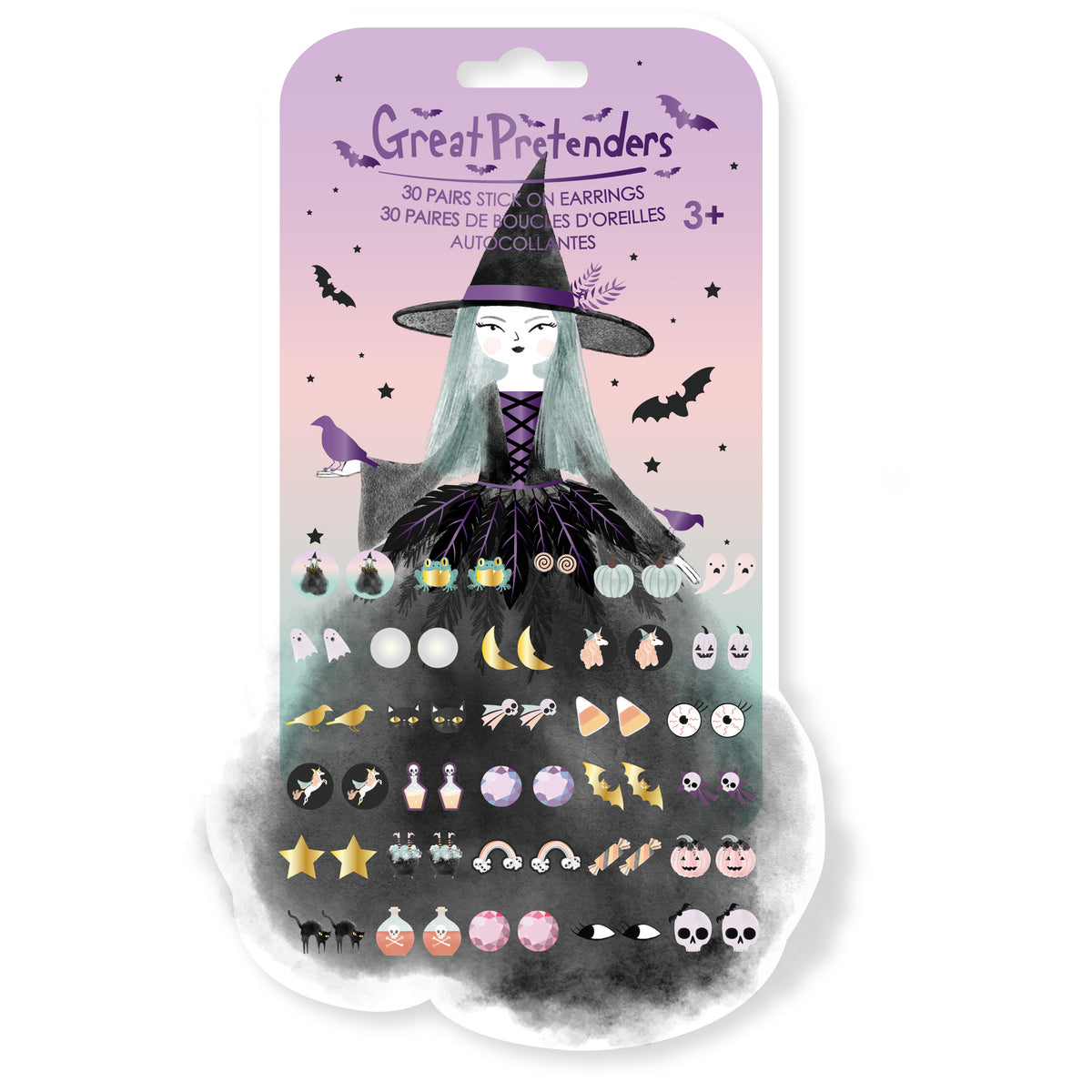 * Great Pretenders Stick On Earrings | Natasha The Raven