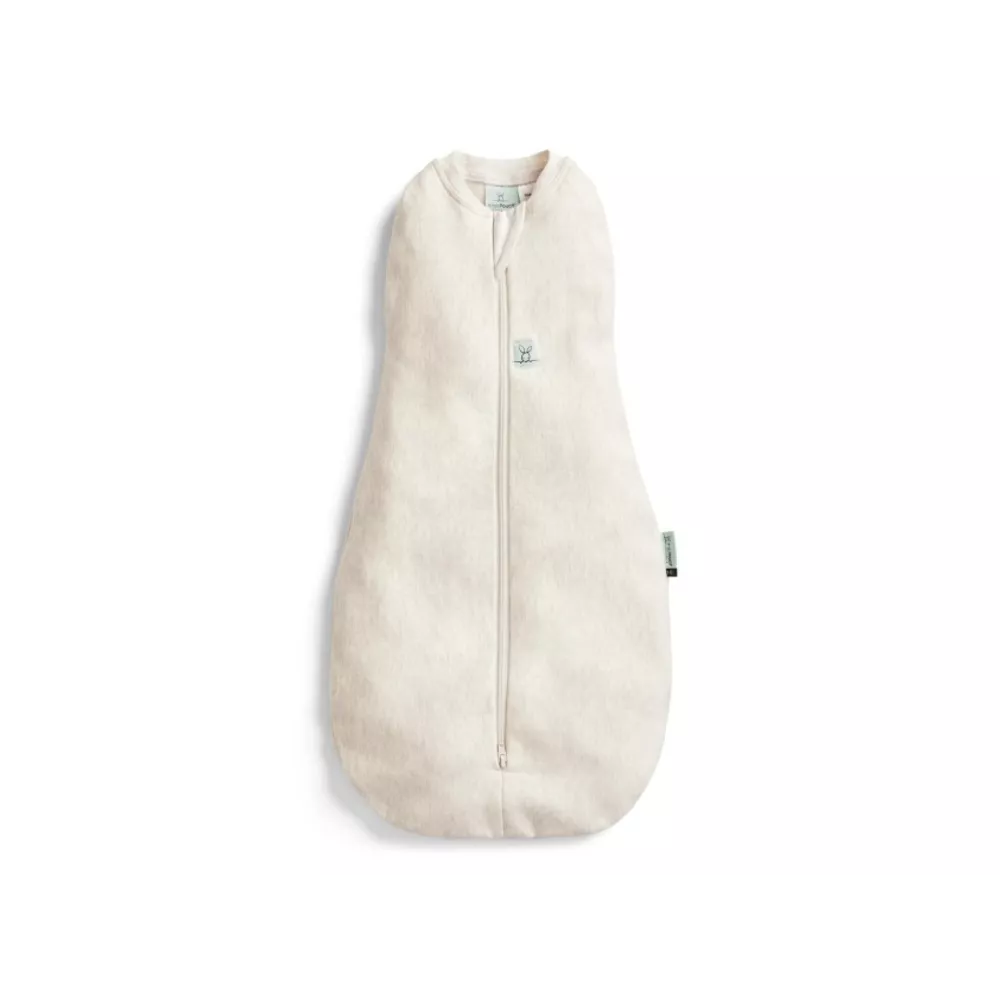 Ergopouch Cocoon inbakerslaapzak 62 cm TOG 0.2 in Oatmeal Marle, van biologisch katoen, bij De Gele Flamingo
