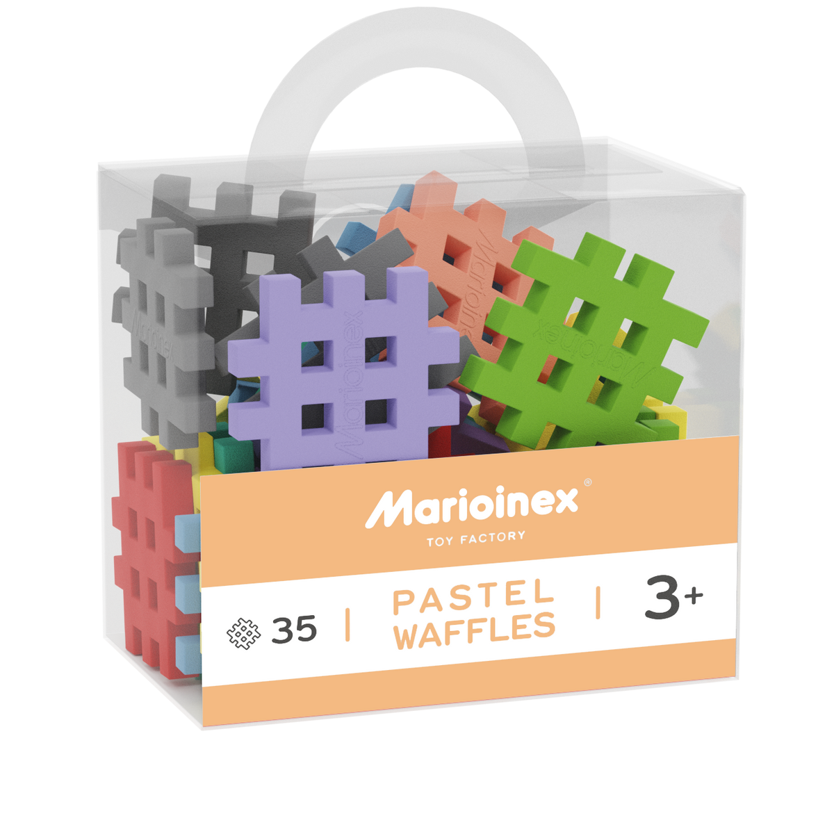 Marioinex Mini Waffle Pastel | 35 Pcs
