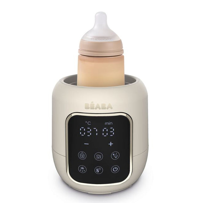 Béaba Multi Milk Flessenwarmer in Klei-Aarde met 5 programma's in 1 toestel bij De Gele Flamingo