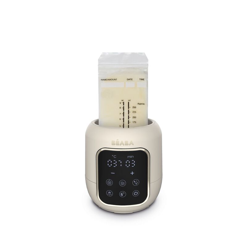 Béaba Multi Milk Flessenwarmer Klei-Aarde verwarmt gelijkmatig zonder hotspots, De Gele Flamingo