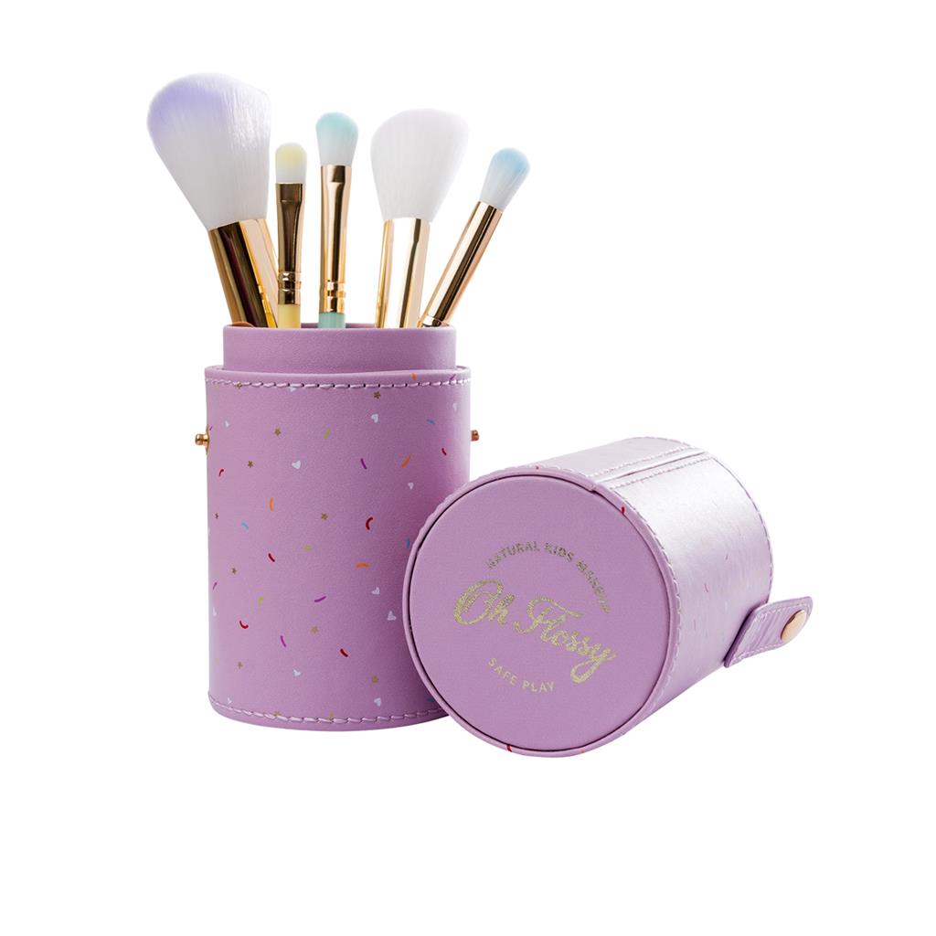 Oh Flossy Kids Make-Up Borstel Set Regenboog