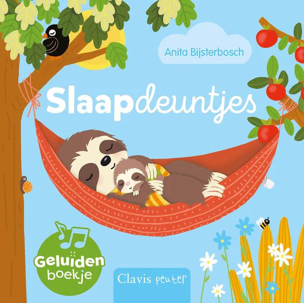 Clavis Geluidenboekje Slaapdeuntjes in hardback met 12 pagina's, bij De Gele Flamingo