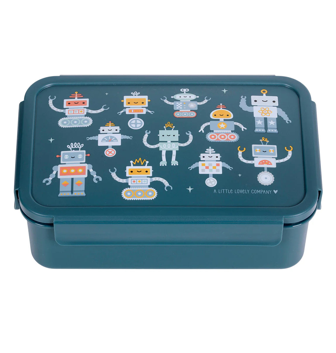 A Little Lovely Company Bento Lunchbox met Robots-print