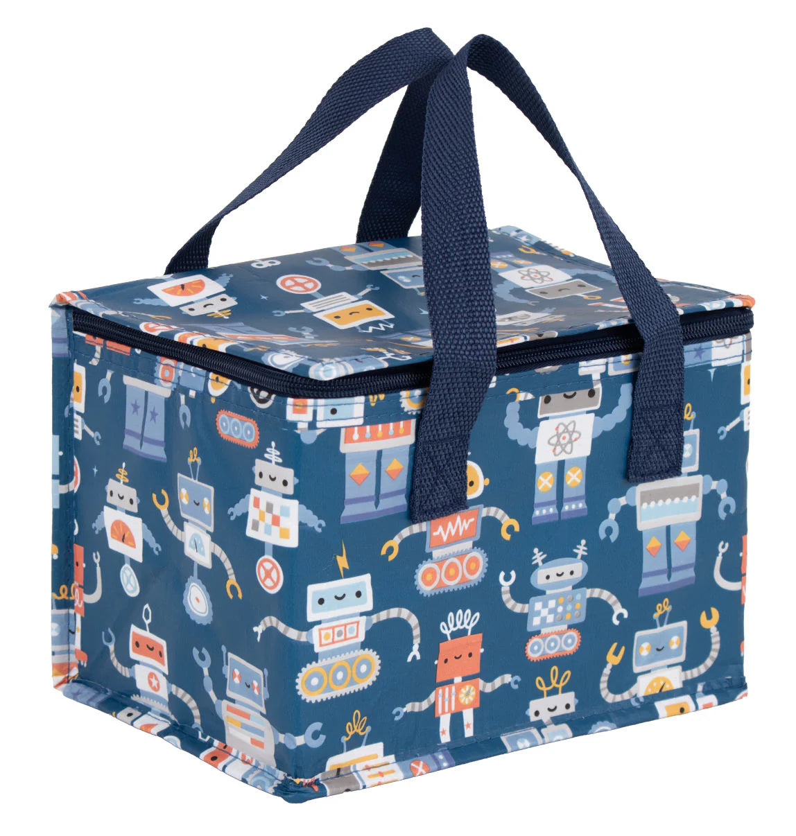 A Little Lovely Company koeltas met Robots-print, isotherme lunchtas van De Gele Flamingo