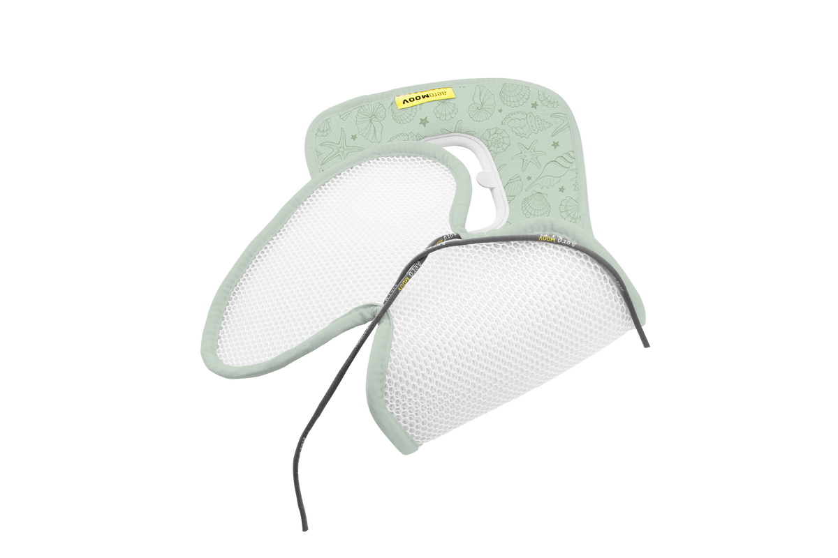 Aeromoov Air Layer Maxi Cosi inleg in Seashell Olive, ademend autostoelmatje van De Gele Flamingo