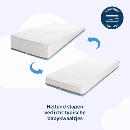 AeroSleep Premium Matraspakket voor Babybed/Ledikant | Matras + Matrasbeschermer Anti Reflux 60 x 120 cm