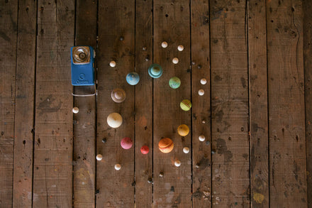 Detail van houten sterren uit de Grapat Dear Universe set