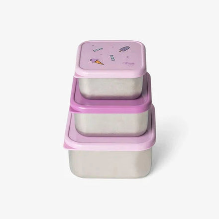 Citron RVS snackdoosjes Stormy Unicorn set van 3