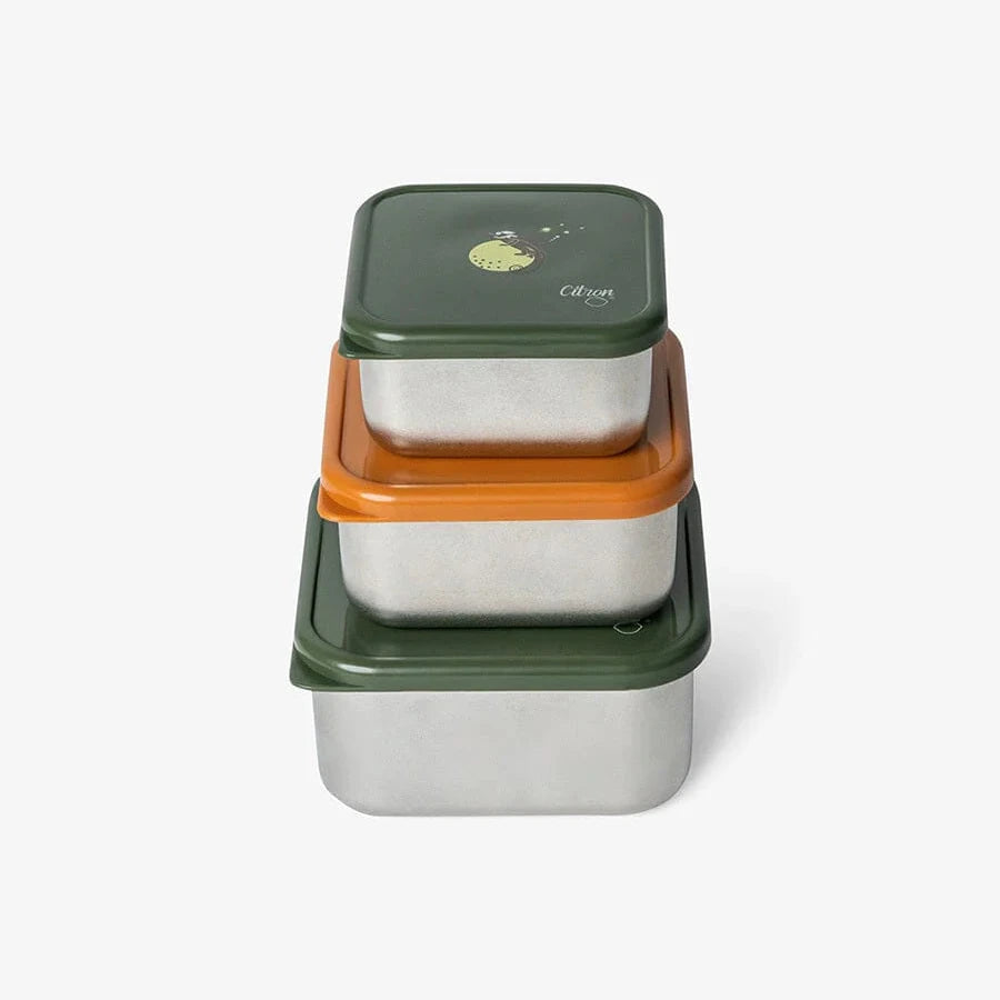 Citron RVS snackdoosjes Tiger set van 3