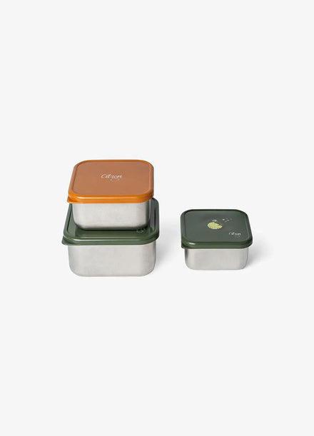 Citron RVS snackdoosjes Tiger zijaanzicht
