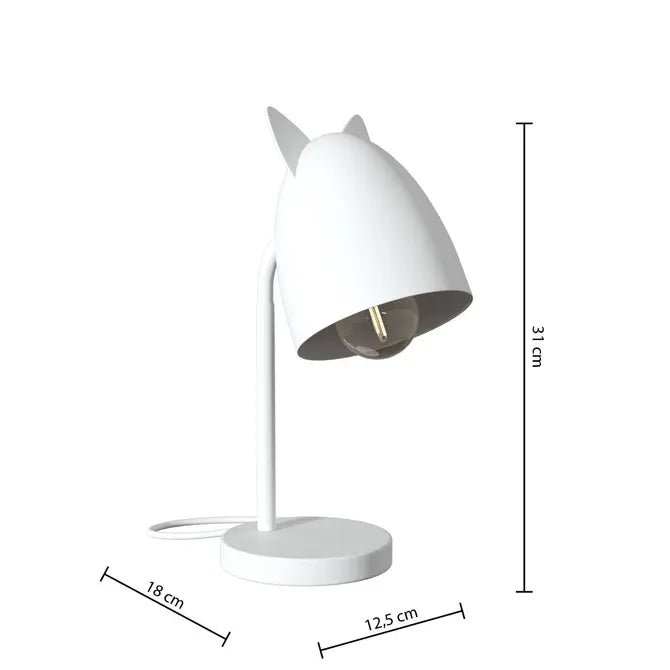 Atmosphera Nachtlamp Oreilles in off white, 31 cm hoog nachtlampje bij De Gele Flamingo.