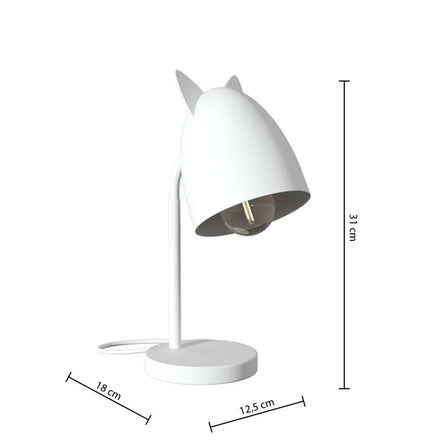 Atmosphera Oreilles nachtlamp off white met zacht diffuus LED-licht voor de kinderkamer, bij De Gele Flamingo.