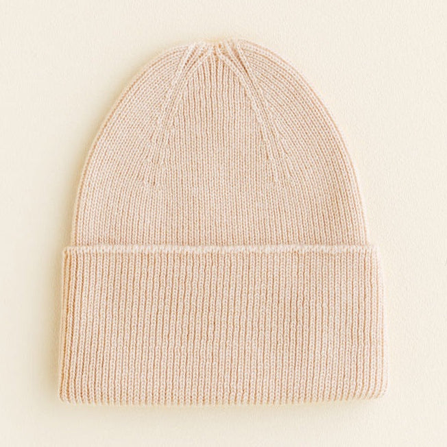 Hvid Newborn Beanie Fonzie | Oat