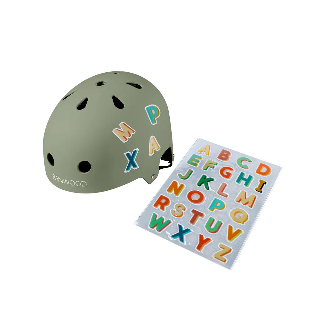 Banwood Reflecterende Stickers Alphabet van De Gele Flamingo, speelse letters met een veilige functie.