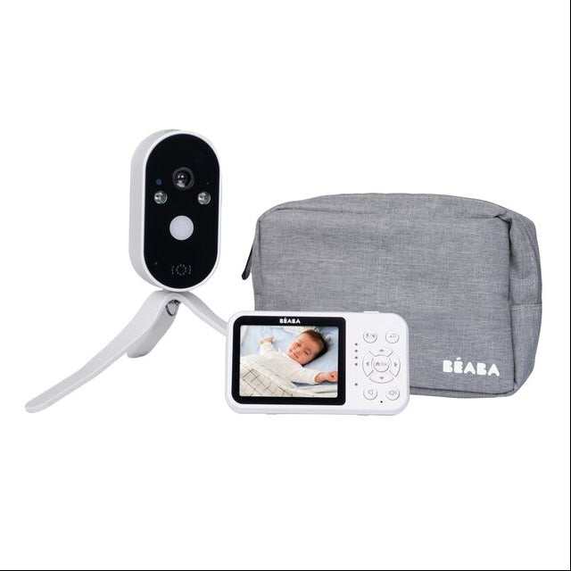 Béaba Babyfoon Zen Travel in wit met draagbaar 2,8 inch scherm, te koop bij De Gele Flamingo.