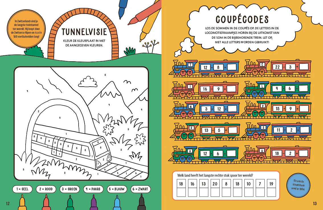 Boycott spelletjesboek Het Grote Trein met meer dan 80 puzzels en spelletjes, bij De Gele Flamingo