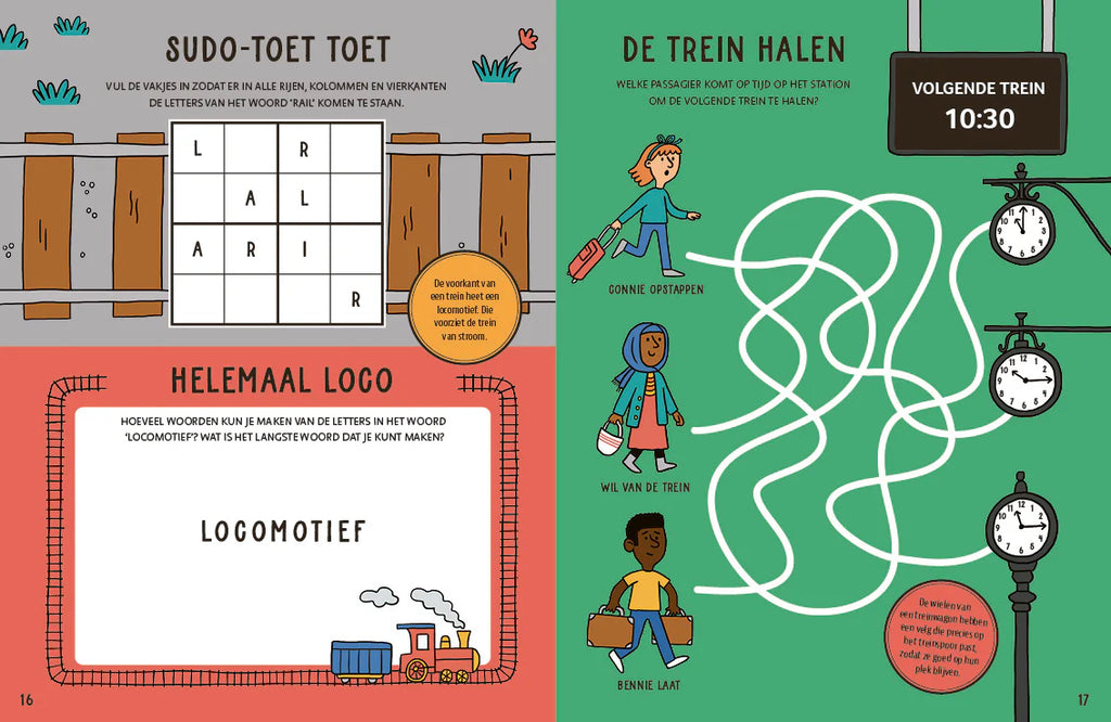 Boycott spelletjesboek Het Grote Trein, ideaal doeboek voor onderweg, gekozen door De Gele Flamingo