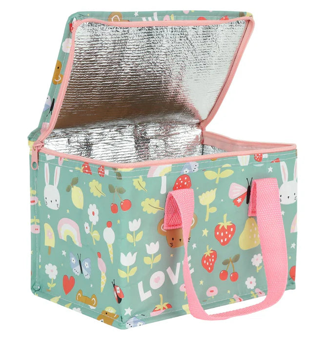 A Little Lovely Company koeltas met Joy-print, vooraanzicht