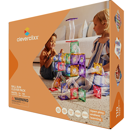 Cleverclixx Ball Run Clever Pack Pastel - vooraanzicht van de complete set