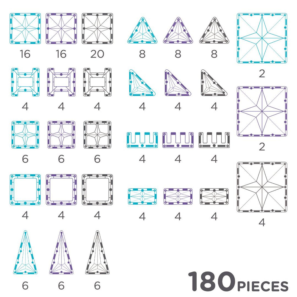 Cleverclixx Mega Ice Crystal Pack ijskleuren - alle tegels uitgestald