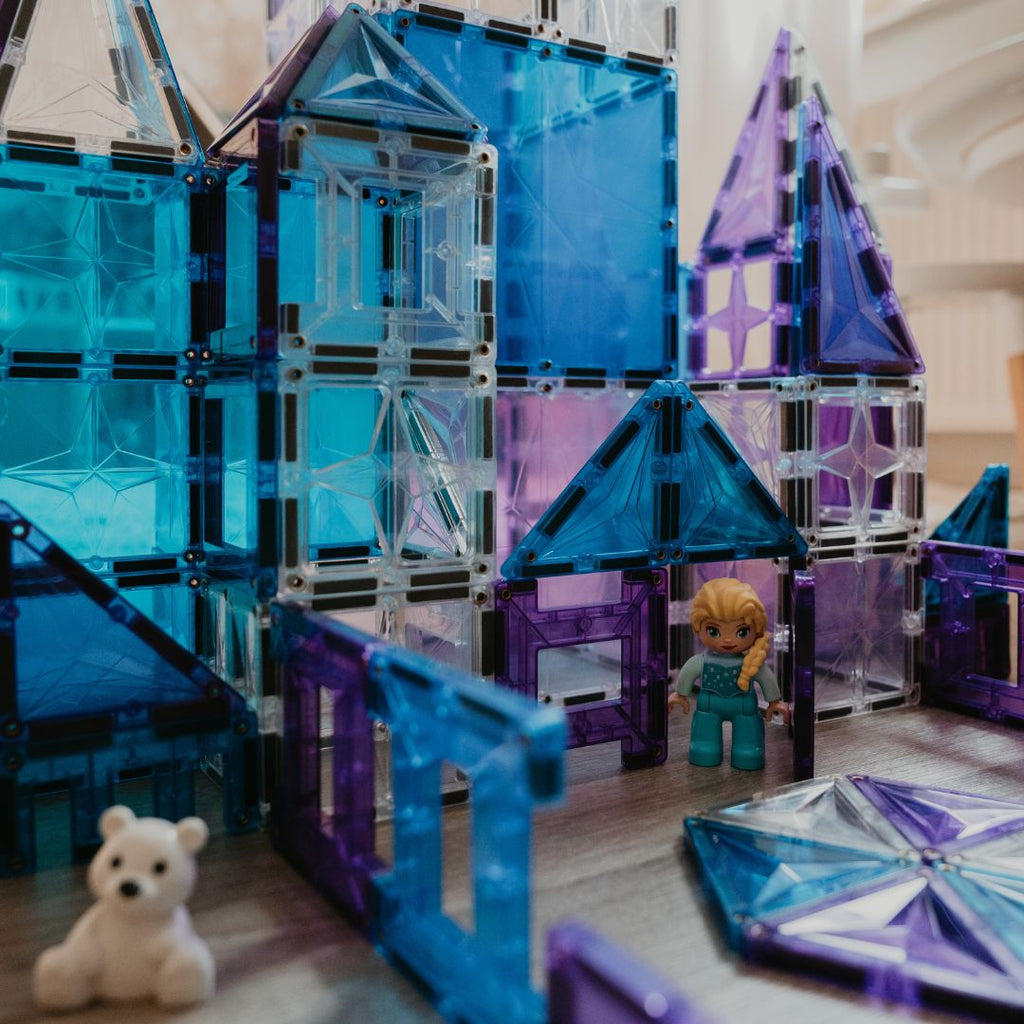 Cleverclixx Mega Ice Crystal Pack ijskleuren - detail van de transparante tegels