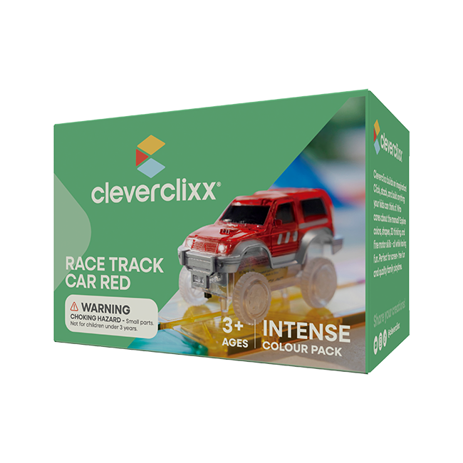 Cleverclixx Race Track Auto in het rood, rijdend autootje voor de race track