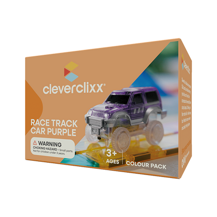 Cleverclixx Race Track Auto in het paars, rijdend autootje voor de race track
