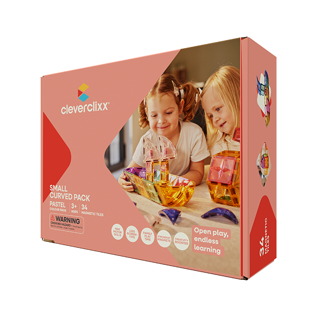 Cleverclixx Small Curved Pack pastel - vooraanzicht van de complete set