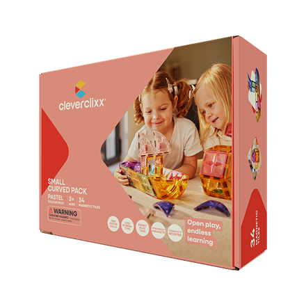 Cleverclixx Small Curved Pack pastel - vooraanzicht van de complete set