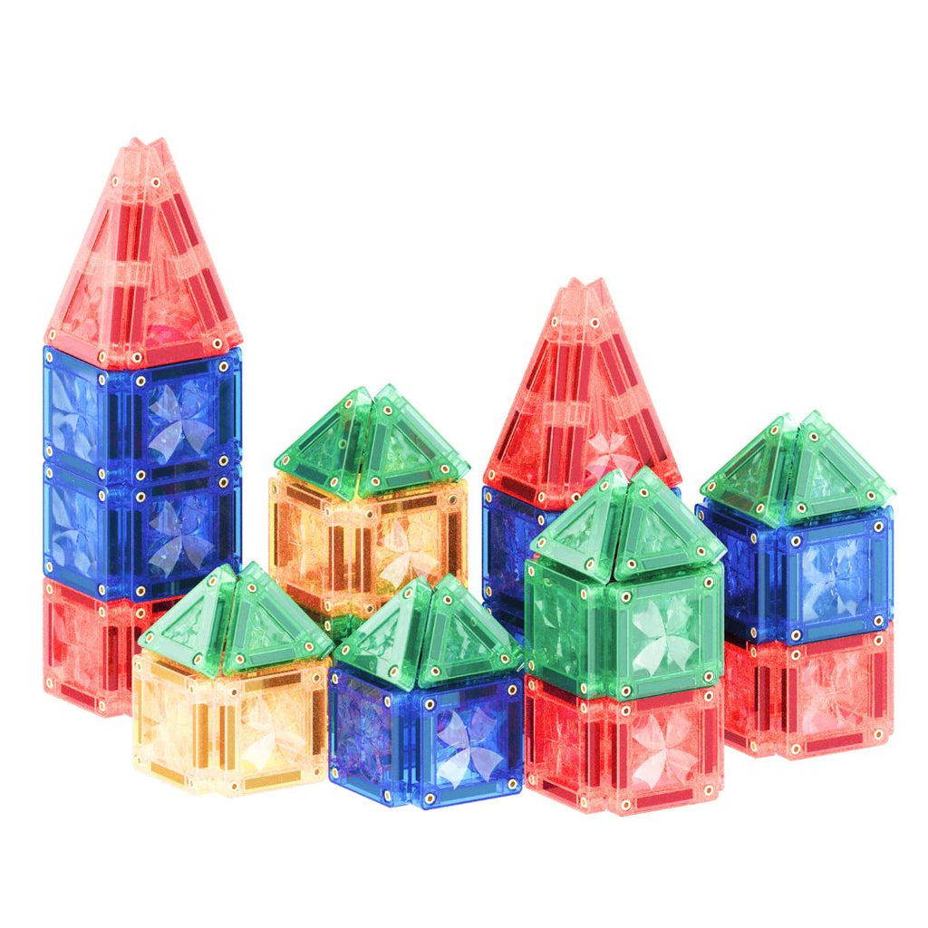 Cleverclixx Mini Tiles Pack Intense minitegels felle kleuren - metalen bewaardoosje