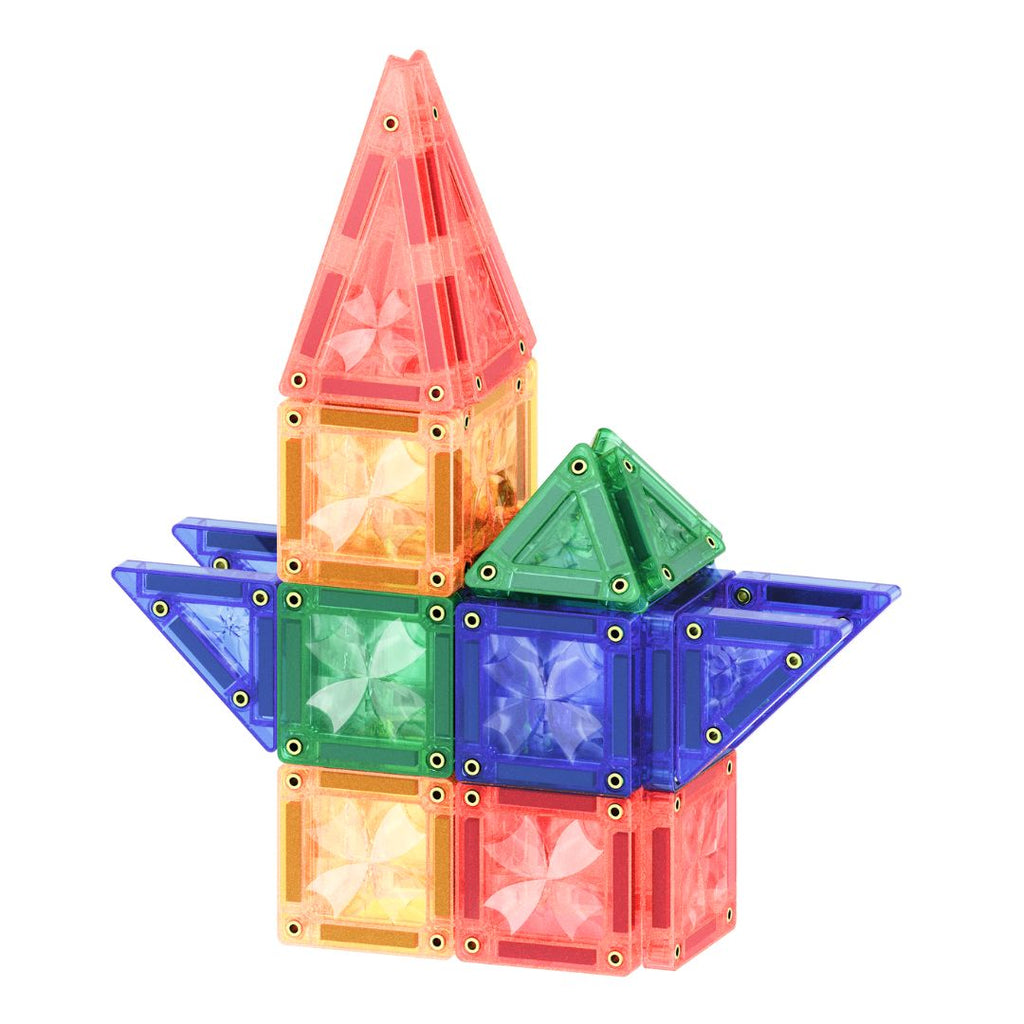Cleverclixx Mini Tiles Pack Intense minitegels felle kleuren - kleine handen aan het bouwen