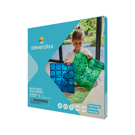 Cleverclixx Big Plates grote grondplaten blauw en groen - productrender