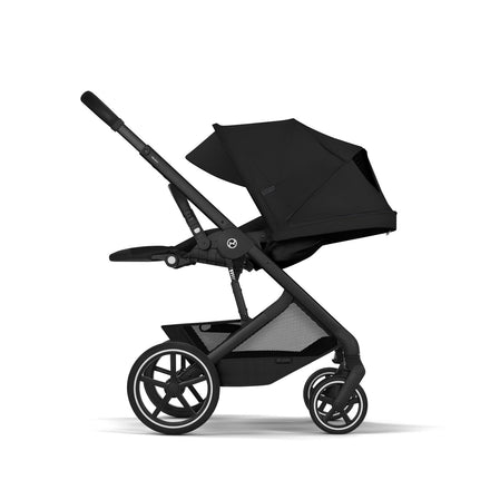 CYBEX Balios S Lux Moon Black zwart frame met AGR-keurmerk, tot 22 kg, De Gele Flamingo