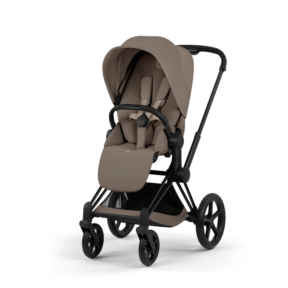 CYBEX Priam incl. Foldable Carry Cot | Coconut Brown (Matt Black Frame)