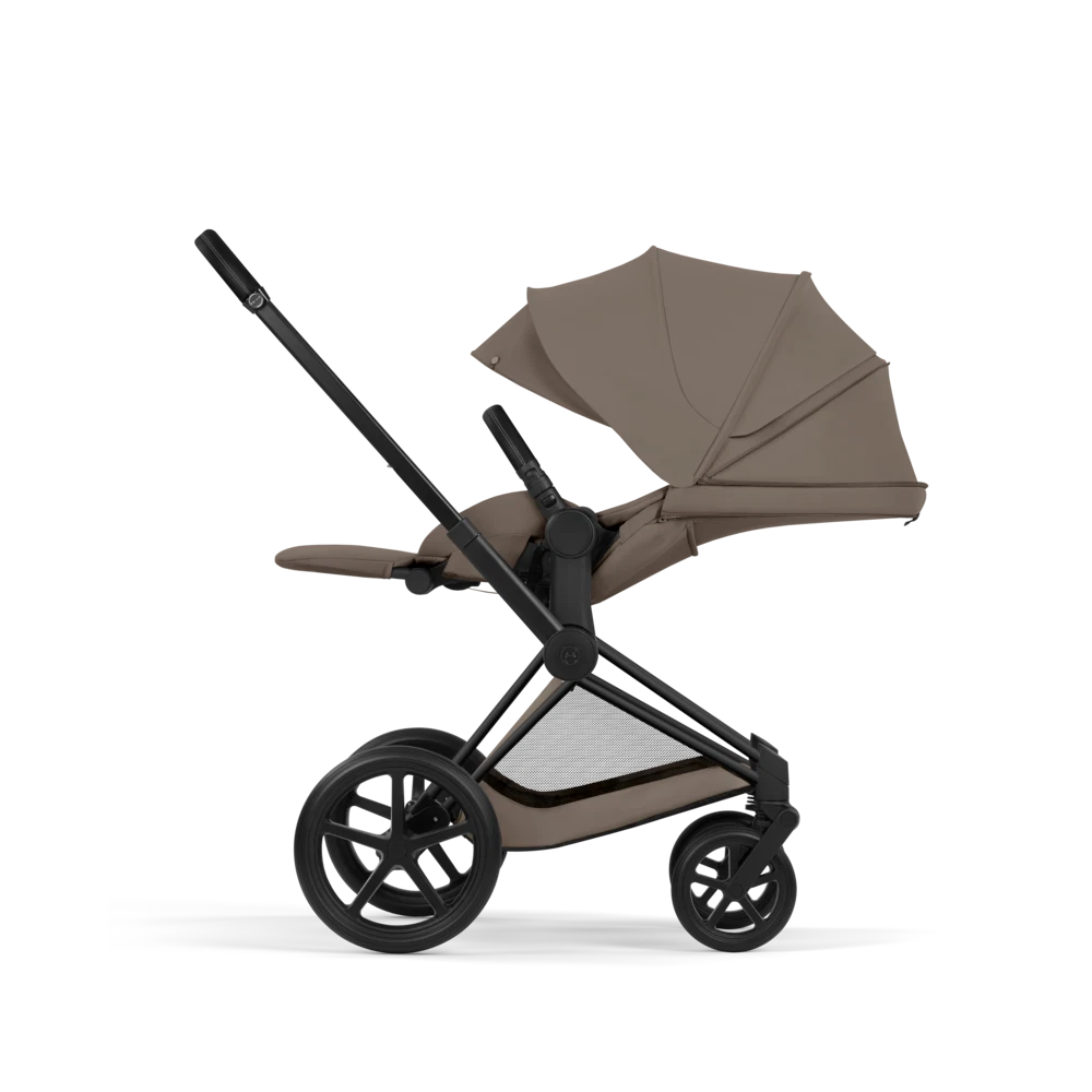 CYBEX Priam incl. Foldable Carry Cot | Coconut Brown (Matt Black Frame)