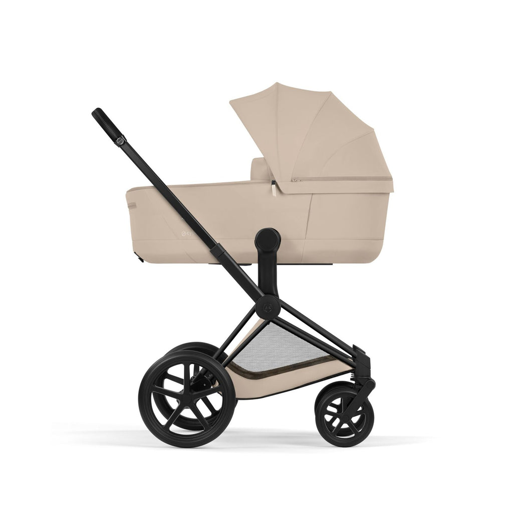 CYBEX Priam Matt Black onderstel van lichtgewicht aluminium, 12,9 kg, bij De Gele Flamingo